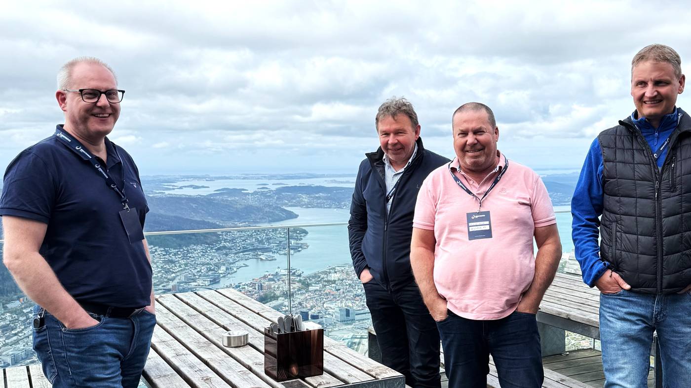 Deltakere med utsikt over Bergen